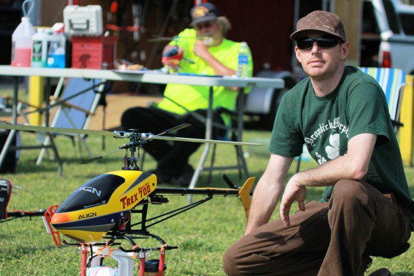 Justin with his early FPV sUAS prototype in 2005