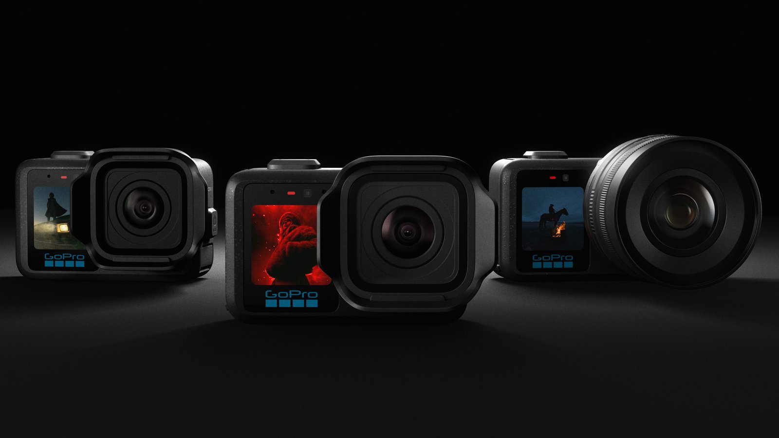 Lineup of portable action cameras